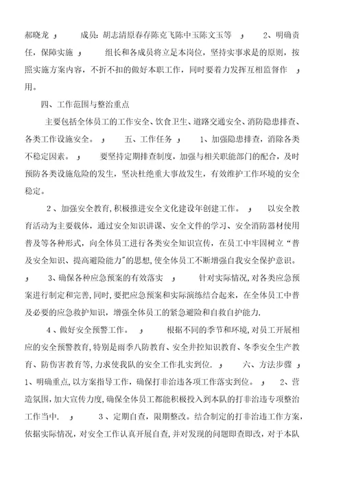 打非治违整治工作实施方案