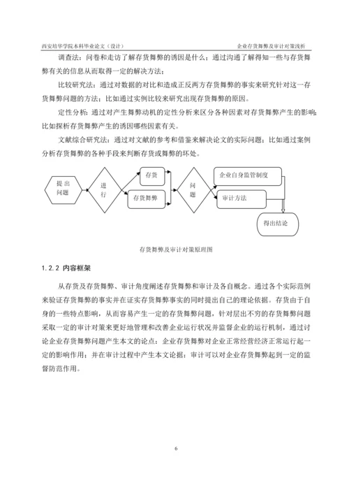 企业存货舞弊及审计对策浅析-2016届本科生毕业论文.docx