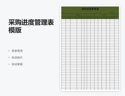 采购进度管理表模版