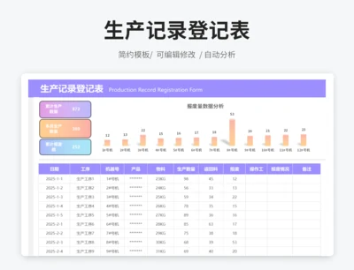 生产记录登记表