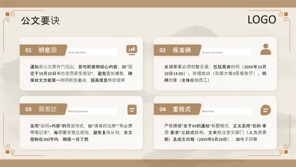 黄色中国风职场邮件与公文写作规范PPT
