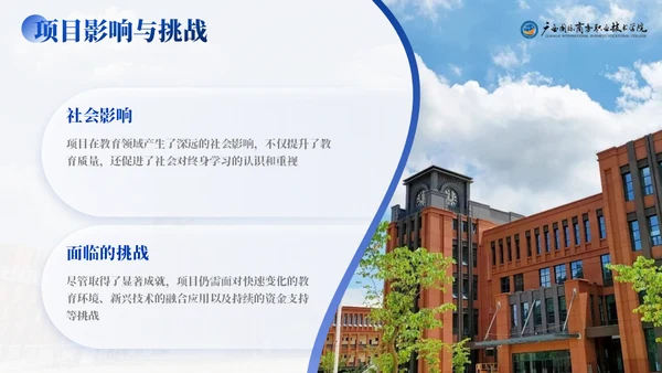广西国际商务职业技术学院-蓝色系学术风通用PPT模板
