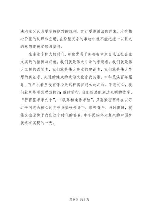 学习宣传贯彻党的十九大精神主题征文：发展健康的党内政治文化.docx