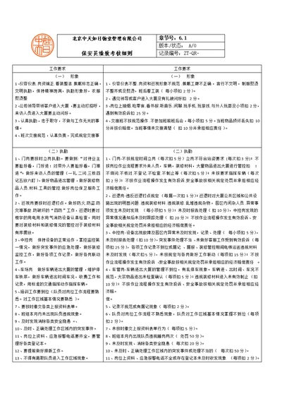 物业保安员绩效考核细则(共4页)