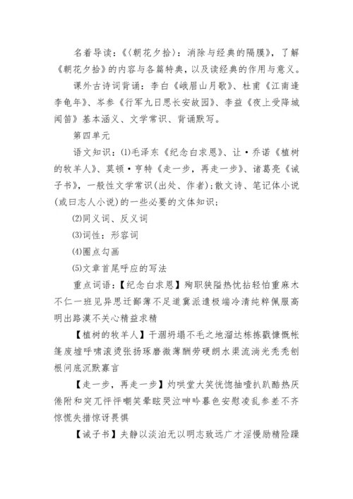 七年级语文重点知识点总结归纳.docx