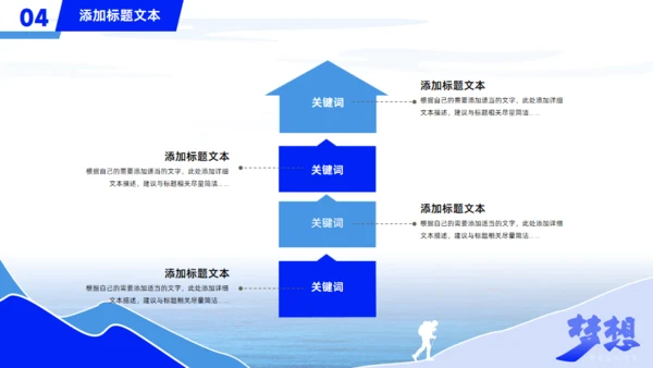 人生为梦想前进大学生职业规划通用PPT模板
