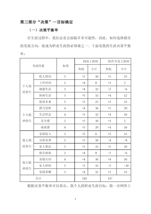 11页3973字计算机网络专业职业生涯规划.docx