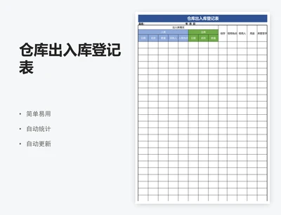 仓库出入库登记表