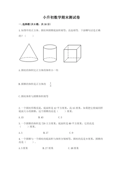 小升初数学期末测试卷附参考答案ab卷.docx