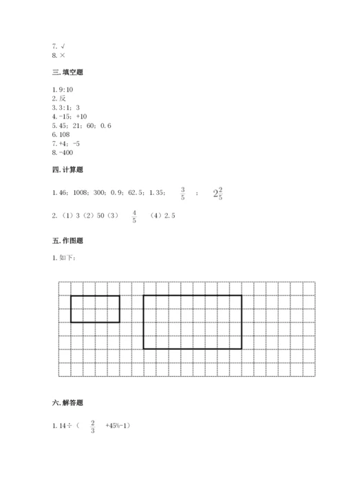 人教版六年级下册数学期末测试卷及完整答案（精品）.docx