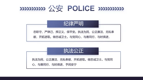 蓝色公安警察年终工作总结述职报告动态PPT