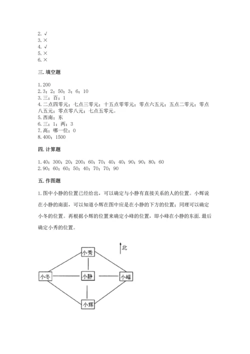 小学三年级下册数学期末测试卷附参考答案【名师推荐】.docx