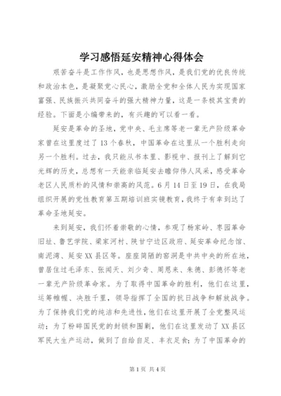 学习感悟延安精神心得体会.docx