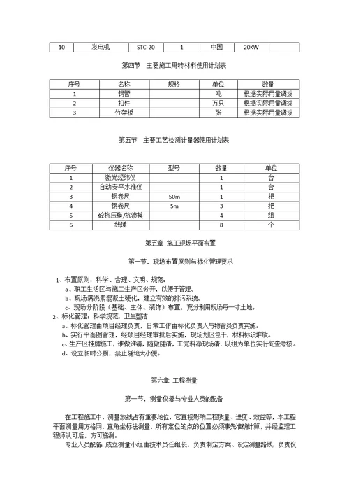 扶贫搬迁建设项目施工组织设计