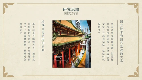 古风简约水墨园林景观毕业设计论文PPT模板