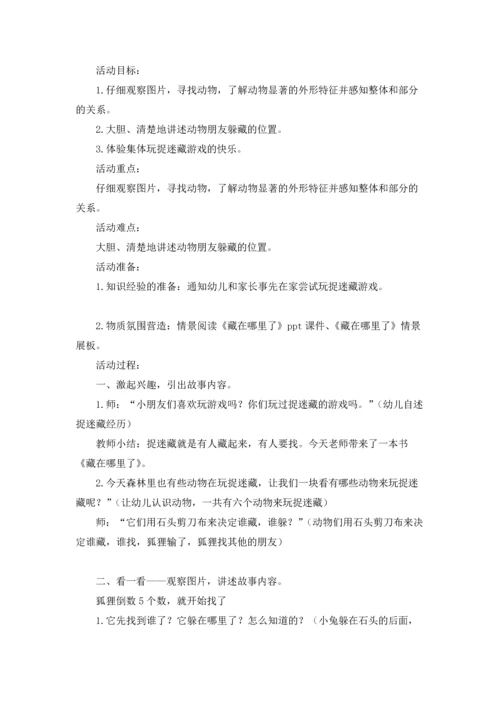 藏在哪里了小班教案.docx