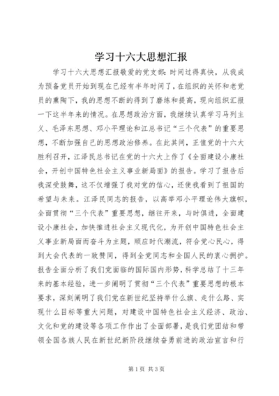 学习十六大思想汇报.docx