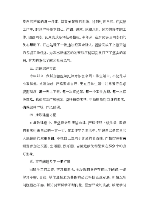 民警工作总结优秀范文5篇