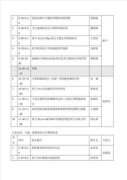 会议日程表V508月2日更新山东大学邮件系统