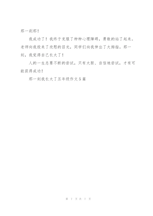 那一刻我长大了五年级作文5篇.docx