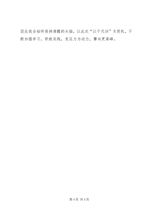 在县纪委以干代训的心得体会 (5).docx