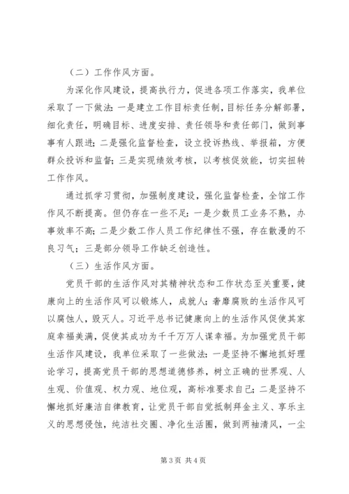 殡仪馆党支部开展节前作风建设工作的自检自查报告.docx