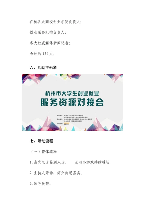 杭州市大学生创业就业服务资源对接会方案.docx