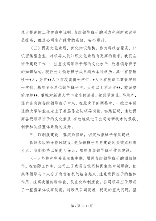 公司领导班子建设经验材料 (2).docx