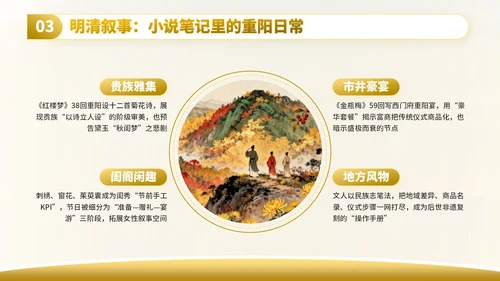 黄色插画风重阳节文化PPT模板