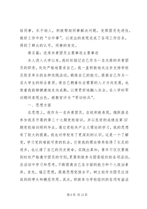 优秀共青团员主要事迹 (6).docx