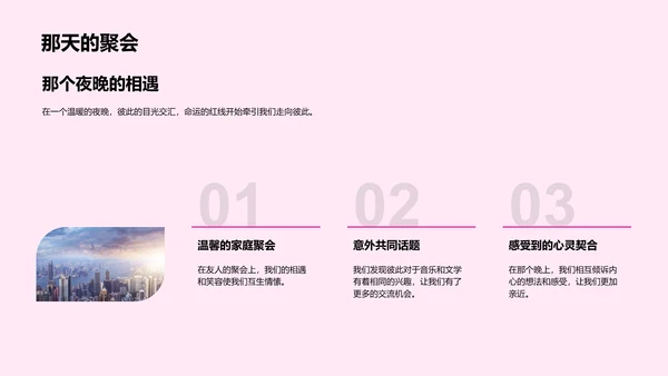爱情历程分享PPT模板