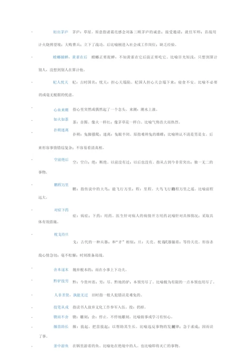 常见四字成语及释义——高考复习必备.docx