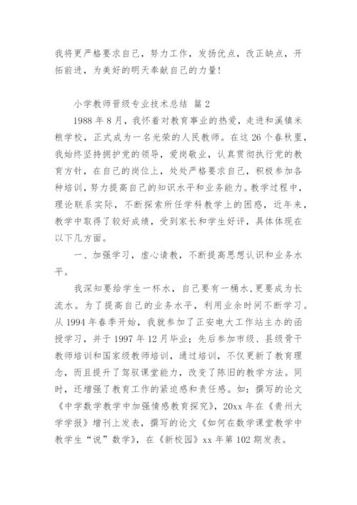 小学教师晋级专业技术总结.docx