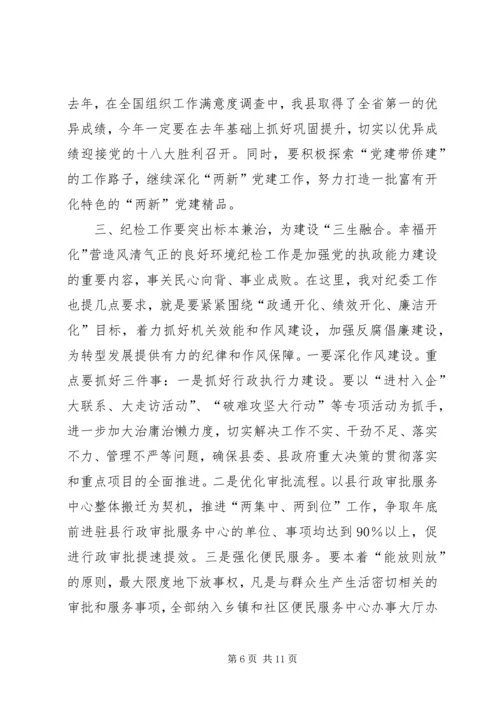 县党建工作会议领导讲话稿.docx