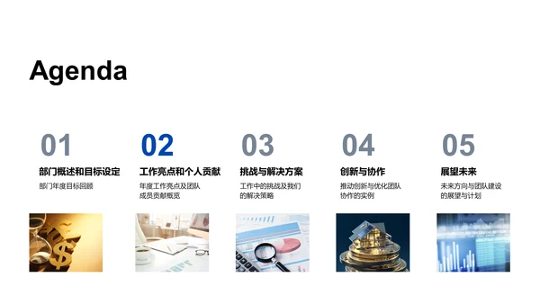 银行部门季度汇报PPT模板