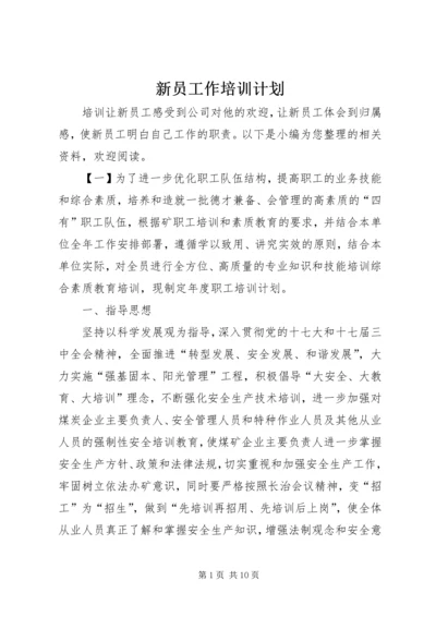 新员工作培训计划.docx