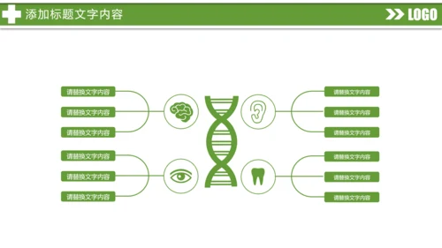 绿色唯美医疗医生工作总结医疗报告PPT模板