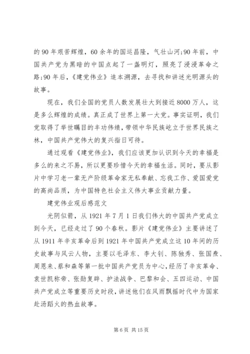 建党伟业观后感1.docx