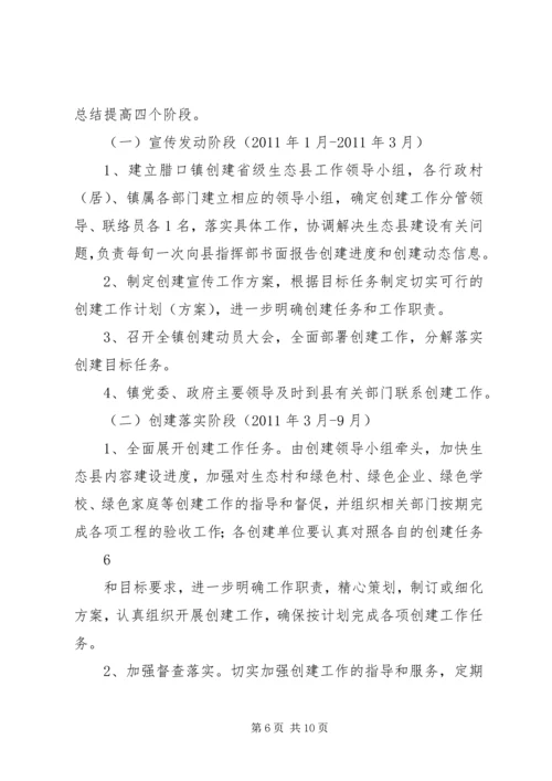 腊口镇创建省级生态县实施方案.docx