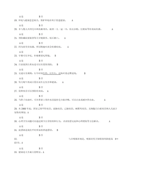 健康素养学习测评