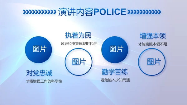 蓝色大气公安机关警察工作总结PPT