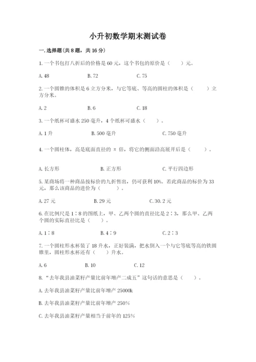 小升初数学期末测试卷（全优）.docx