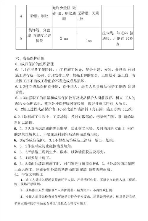 老旧小区改造外墙涂料真石漆施工方案已改