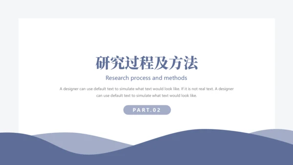 波浪曲线毕业答辩通用PPT模板