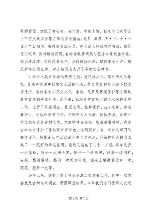 林业站安全生产工作总结及工作计划.docx