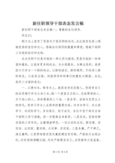 新任职领导干部表态发言稿.docx