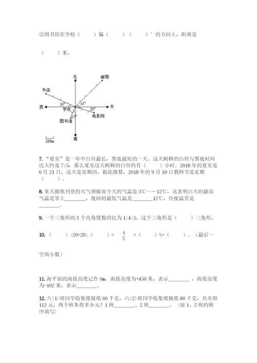 六年级下册数学填空题专项练习含答案(精练).docx