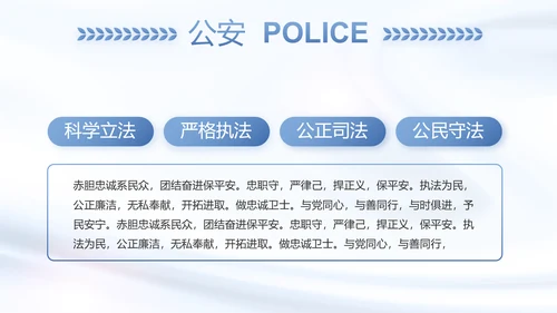 蓝色大气公安警察工作总结汇报动态PPT模板