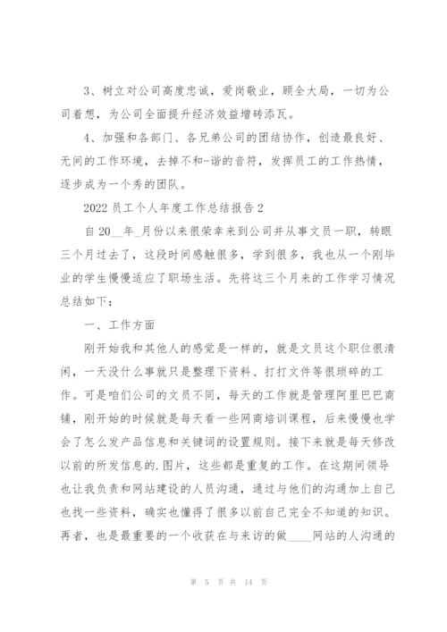 2022年员工年度个人工作总结.docx