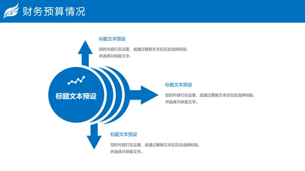 蓝色大气财务报告业绩报告PPT模板